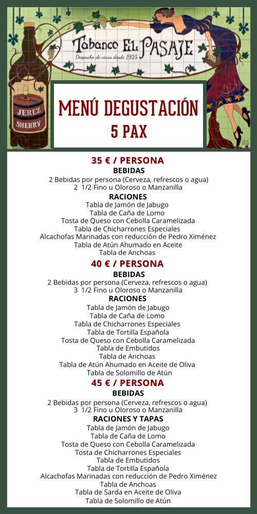 Menú 5 pax