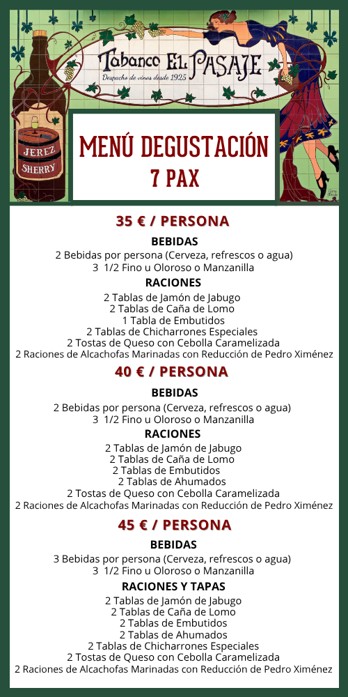 Menú 7 pax