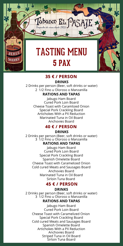 Menu 5 pax EN