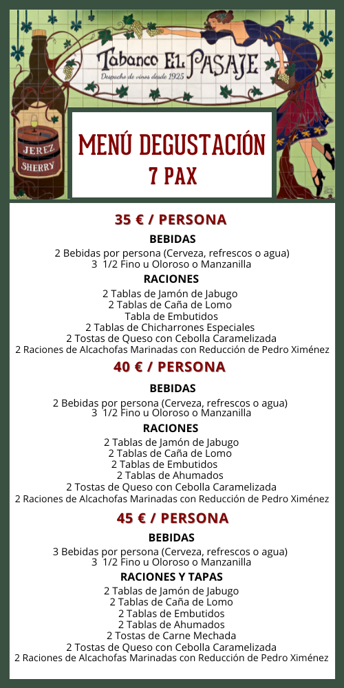 Menú 7 pax